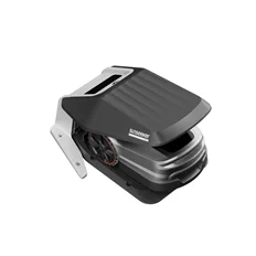 Osłona stacji ładującej Sunseeker X3 chroniąca robota koszącego przed deszczem i słońcem