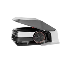 Osłona stacji ładującej Sunseeker X3 chroniąca robota koszącego przed deszczem i słońcem